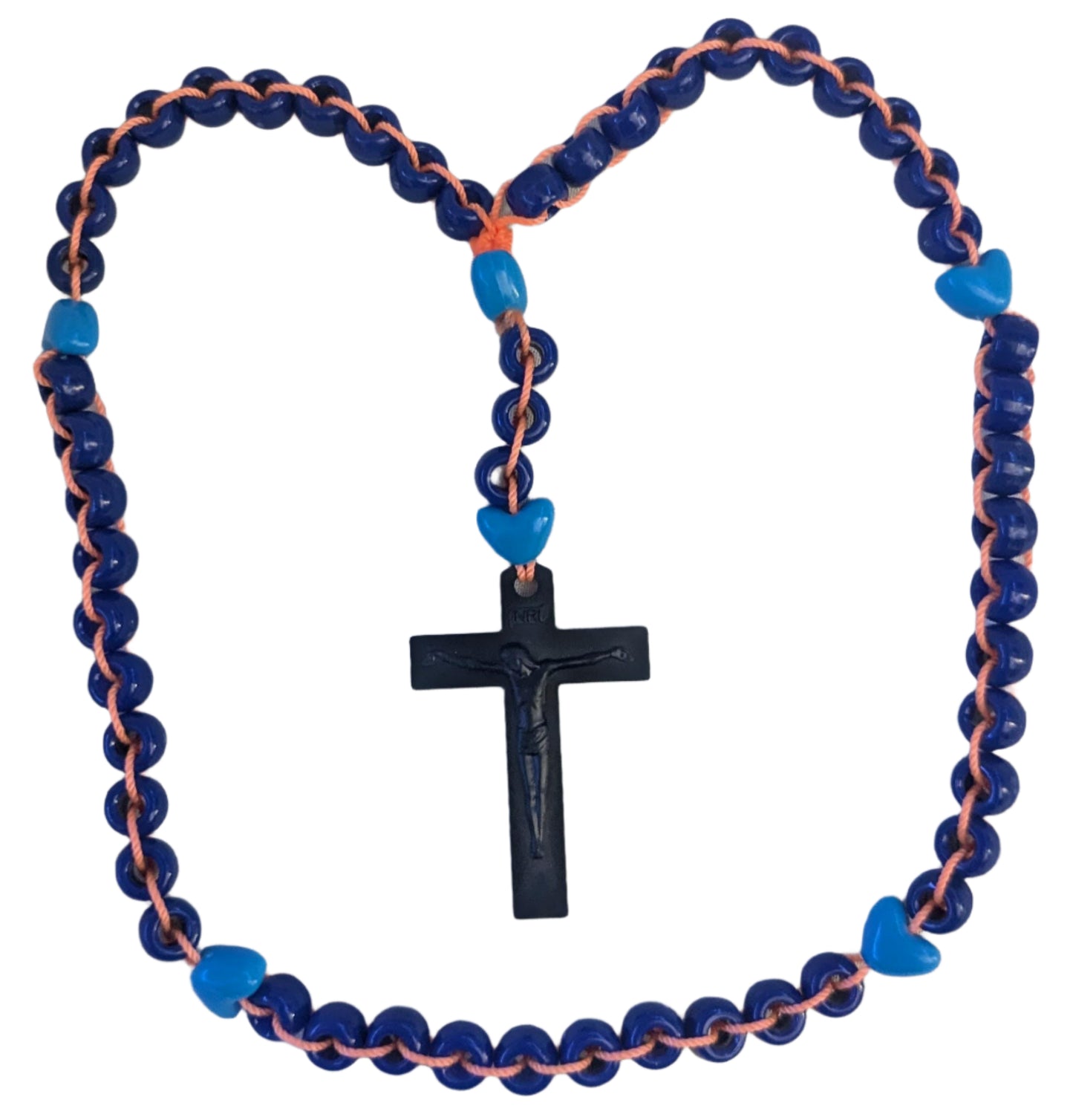 Dark Blue Rosary | Catholic Prayer Beads | First Communion Confirmation Gift for Him/Her