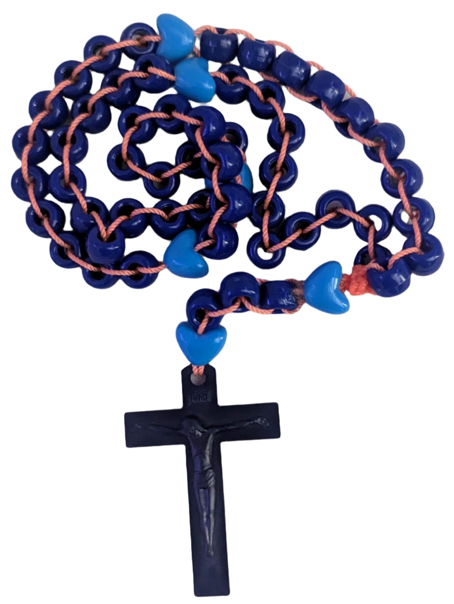 Dark Blue Rosary | Catholic Prayer Beads | First Communion Confirmation Gift for Him/Her