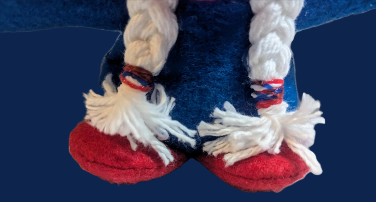 Red, White & Blue Patriotic Gnome | 4th of July Tiered Tray Decor | American Farmhouse Home Accent, Home Decor