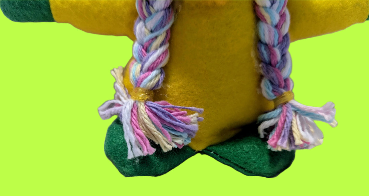 Yellow & Green Gnome | Spring Tiered Tray Decor | Cheerful Farmhouse Gnome Gift, Home Decor