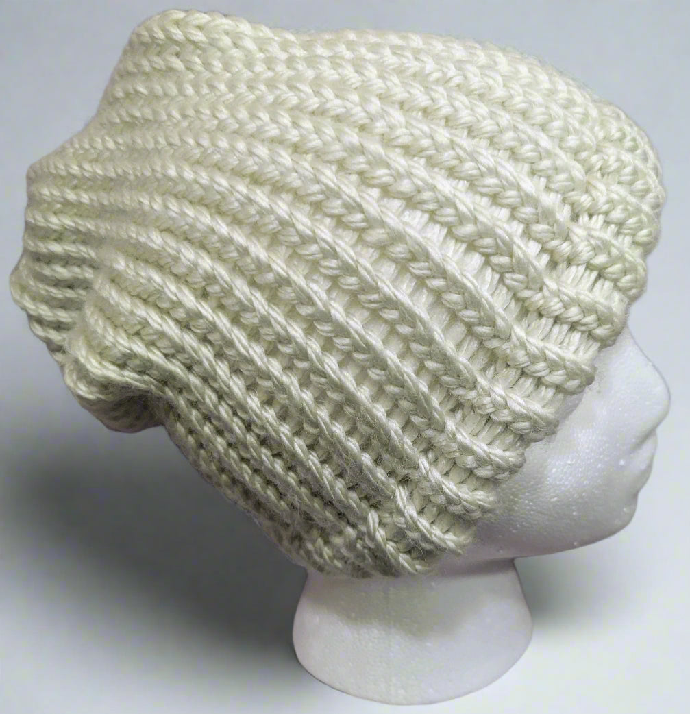 Cream White Knit Beanie - Cozy & Versatile Winter Hat