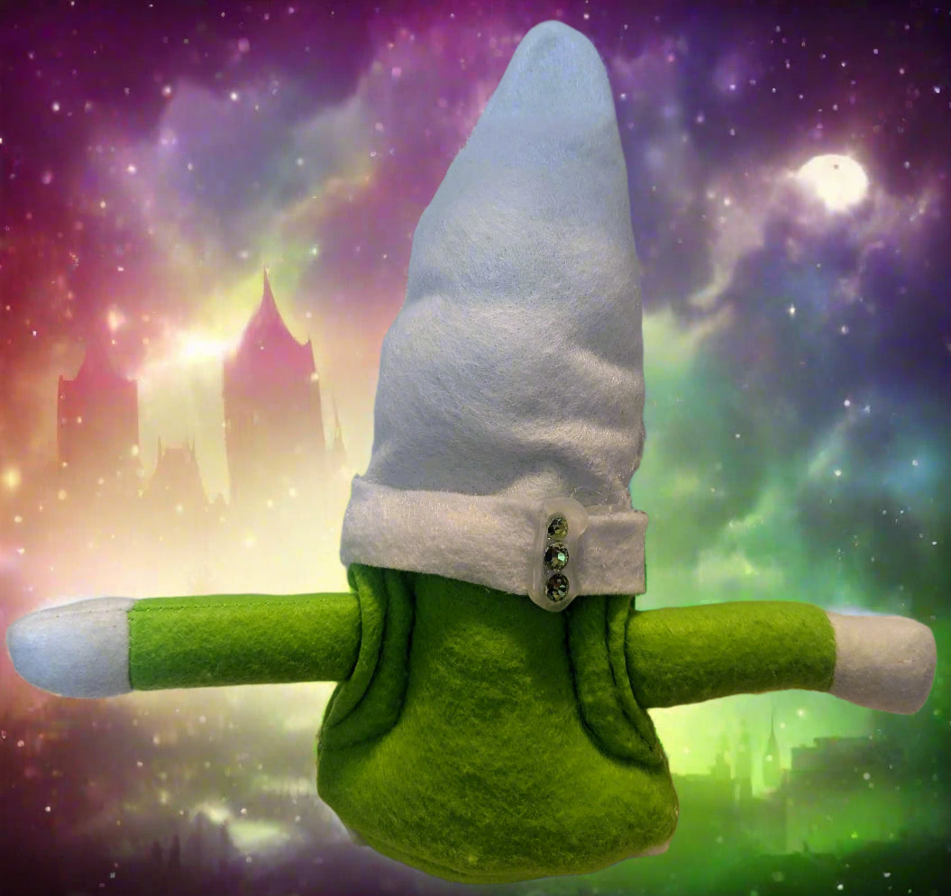 Enchanted Green & White Gnome