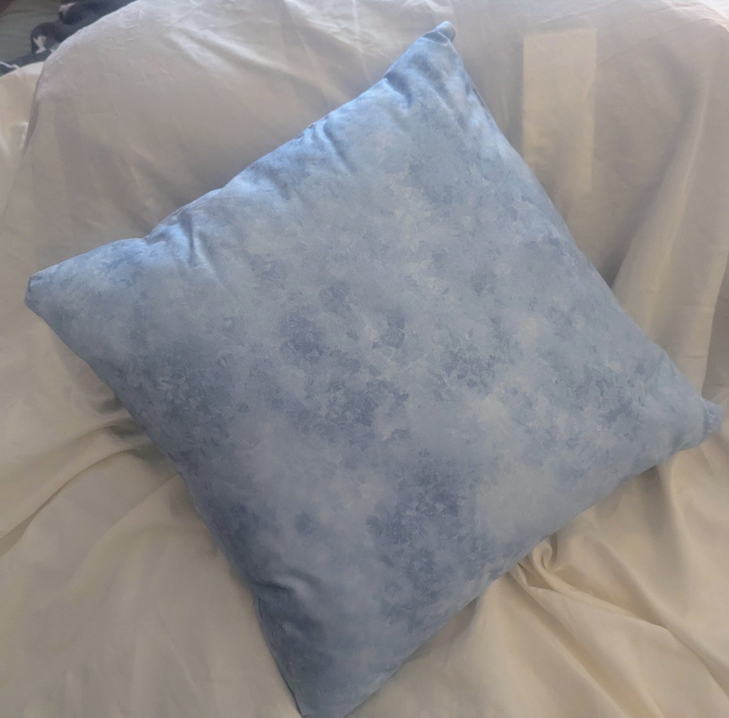 Blue and White Brushstrokes Throw Pillow, Modern Abstract Blue & White Accent Pillow, Artistic Brushstrokes Decorative Pillow,