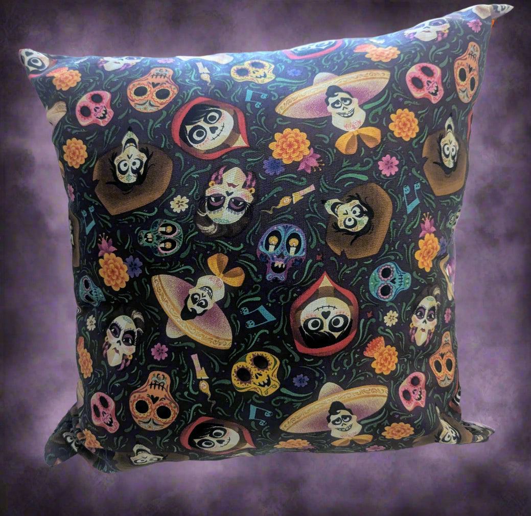 Disney Pixar Coco Throw Pillow, Coco "Remember Me" Decorative Pillow, Vibrant Disney Coco Accent Pillow, Disney Throw Pillow