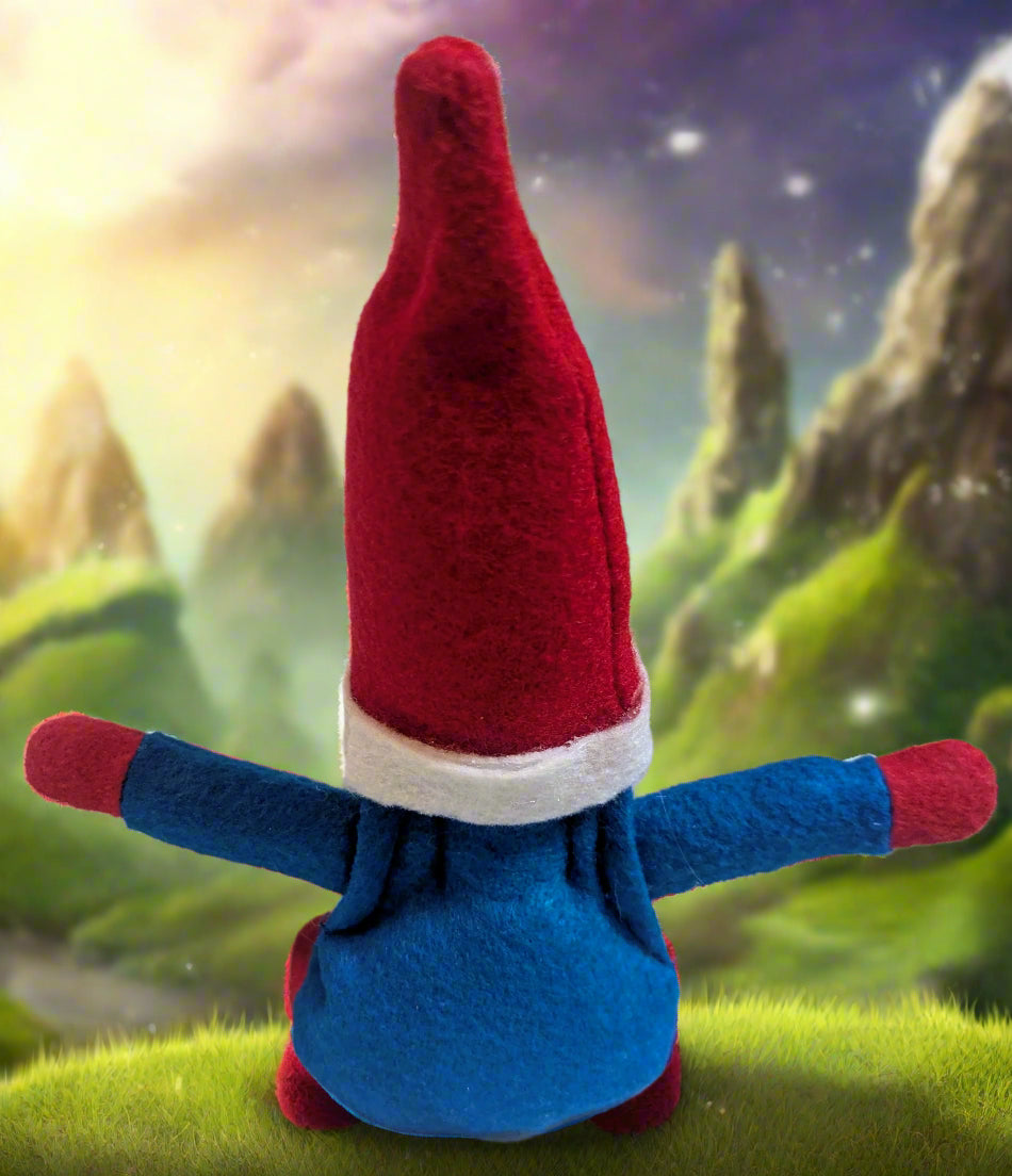 Patriotic Red, White, Blue, Gnome | Handmade Red, White & Blue Decor with white beard