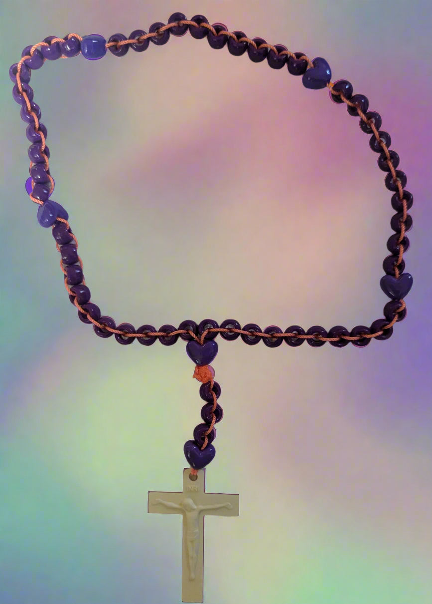 Purple Rosary | Catholic Prayer Beads | First Communion & Confirmation Gift