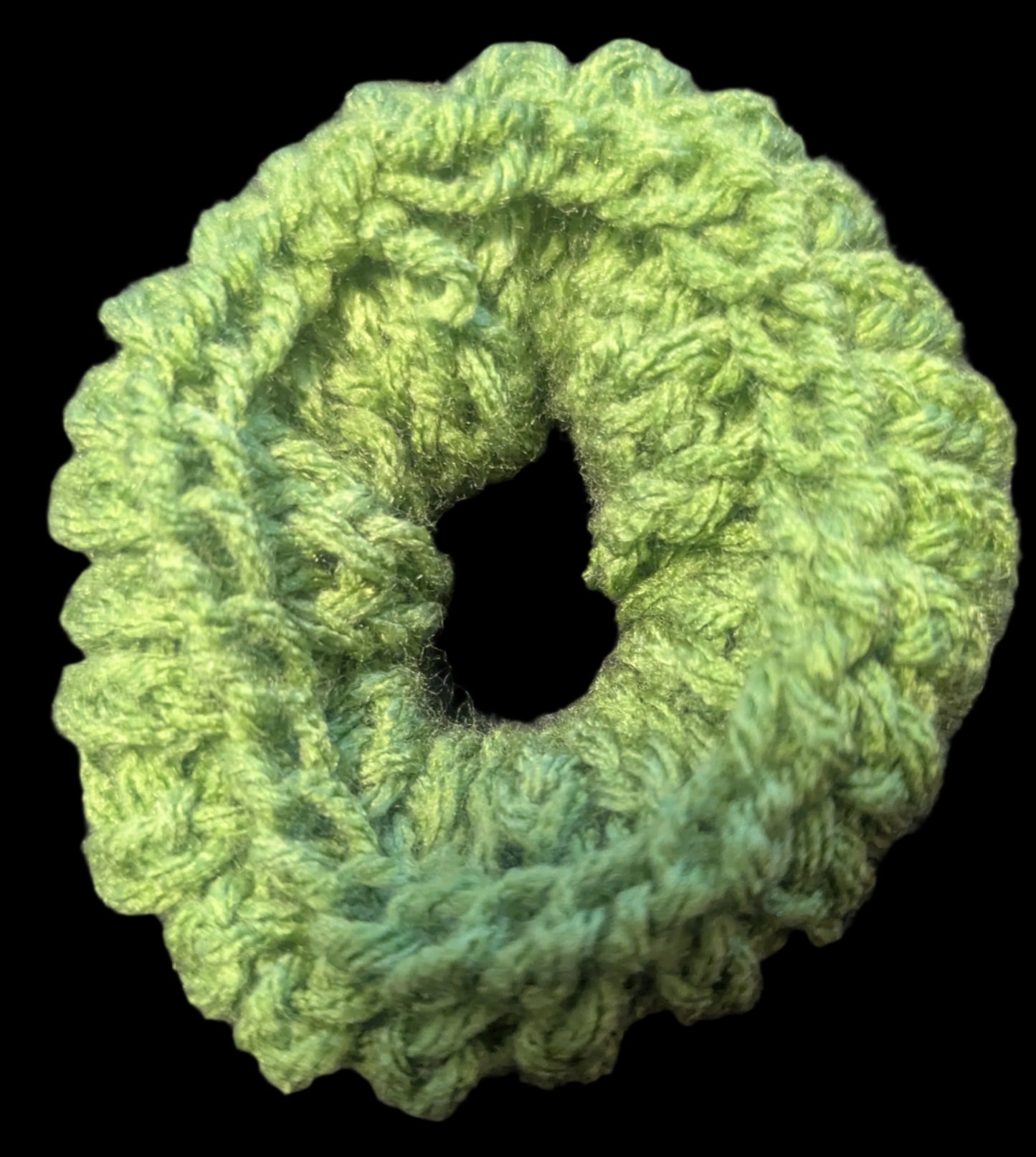 Green Ombre Knit Scrunchie, Green Ombre Knit Scrunchie, Handmade Forest Green Ombre Scrunchie, Boho Green Ombre Hair Tie, The Evergreen Knit Scrunchie,