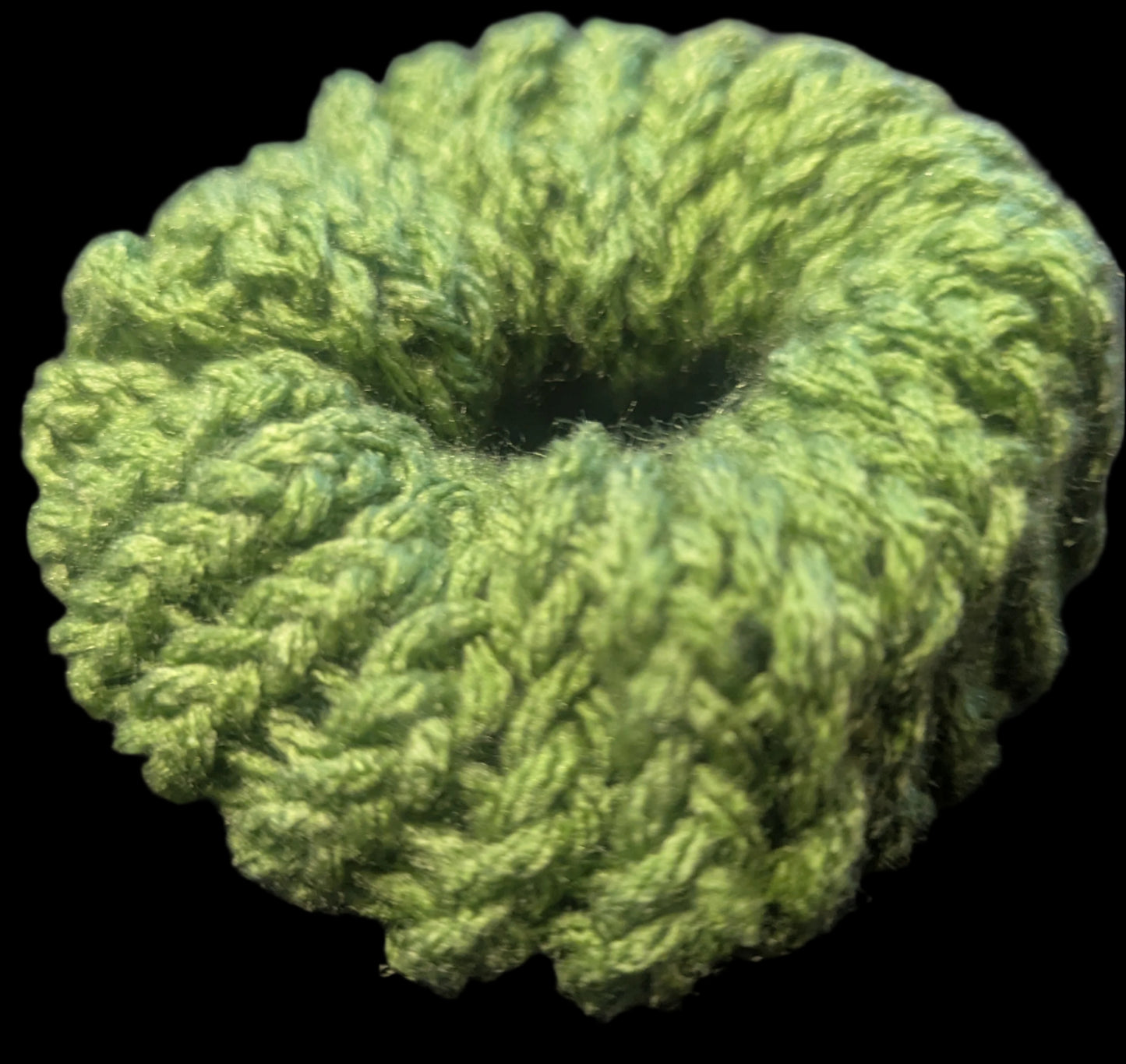 Green Ombre Knit Scrunchie, Green Ombre Knit Scrunchie, Handmade Forest Green Ombre Scrunchie, Boho Green Ombre Hair Tie, The Evergreen Knit Scrunchie,