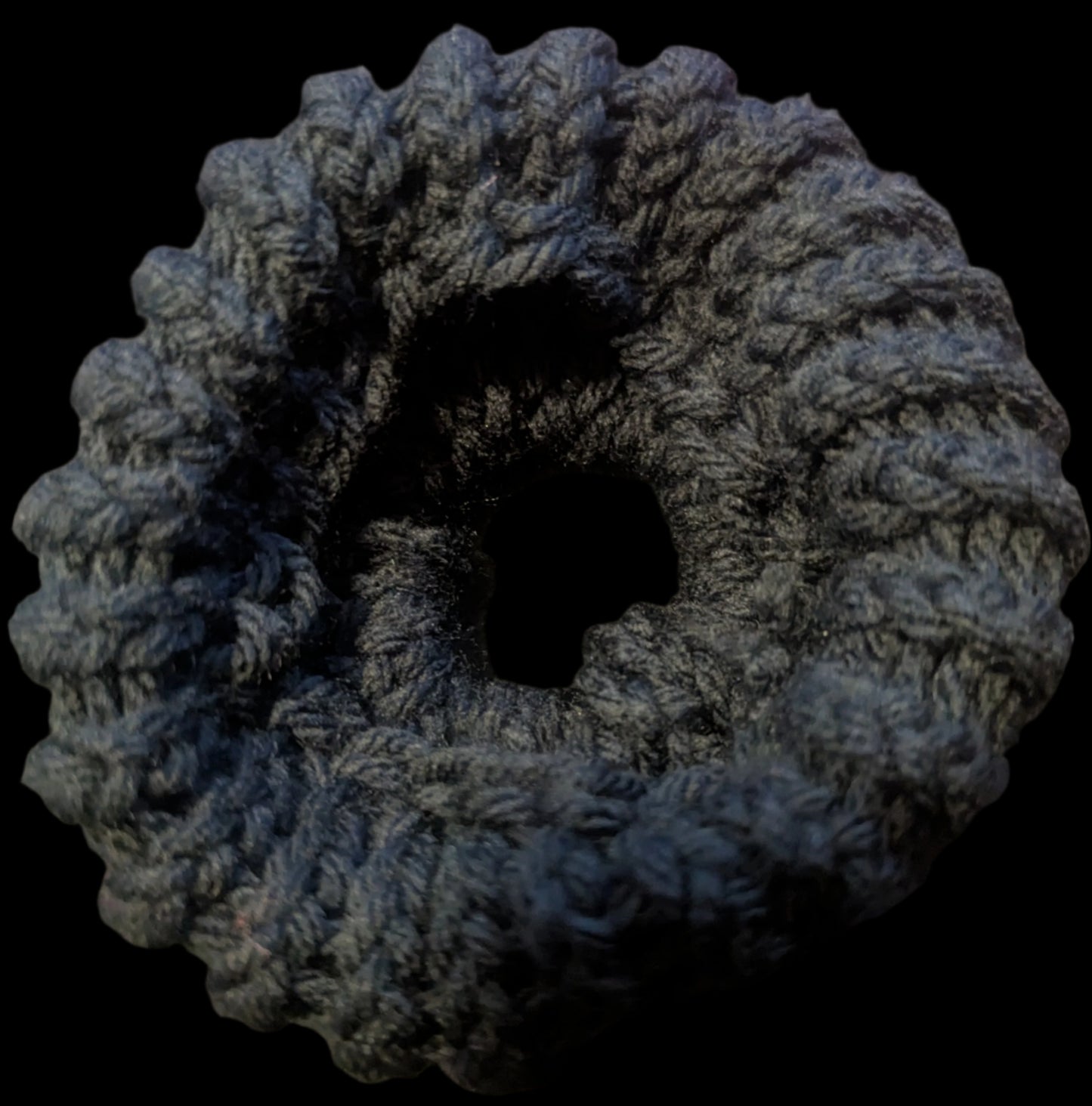 Black Knit Scrunchie, Black Knit Scrunchie, Handmade Black Scrunchie, The Midnight Knit Scrunchie, Chunky Knit Scrunchie in Black