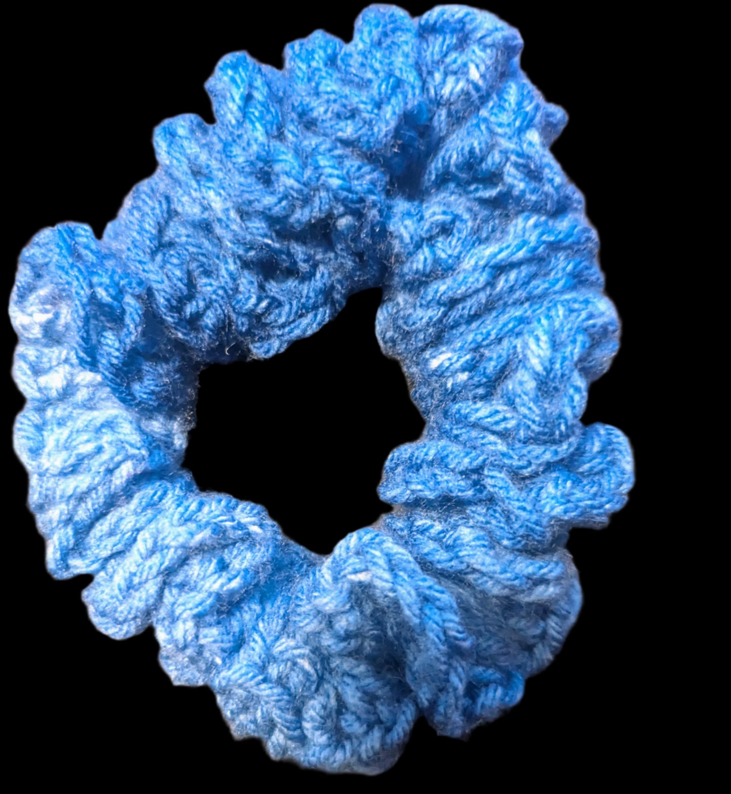 Blue Ombre Scrunchie, Blue Ombre Scrunchie, Handmade Blue Ombre Scrunchie, Ocean Tones Ombre Scrunchie, Multi-Tone Blue Hair Scrunchie,
