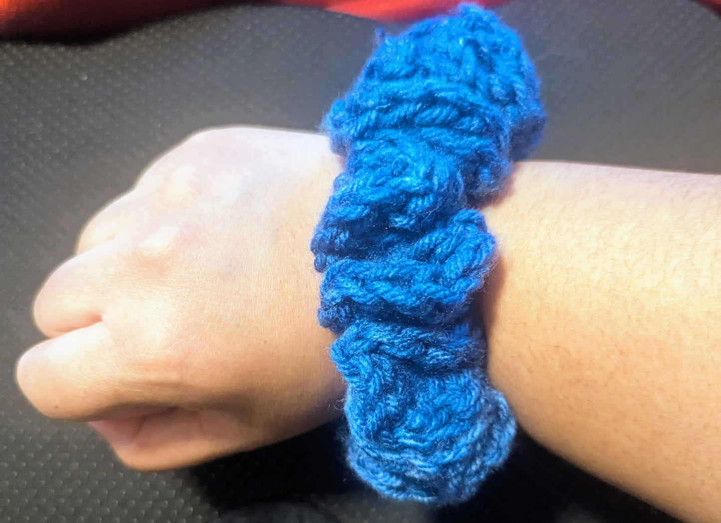 Blue Ombre Scrunchie, Blue Ombre Scrunchie, Handmade Blue Ombre Scrunchie, Ocean Tones Ombre Scrunchie, Multi-Tone Blue Hair Scrunchie,