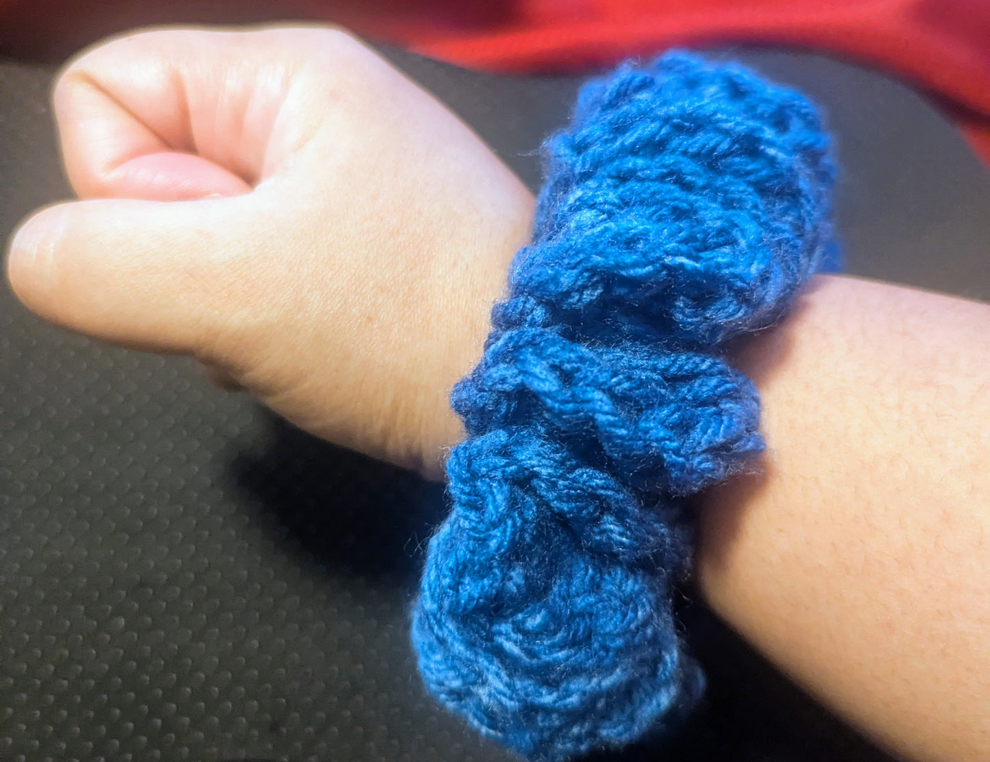 Blue Ombre Scrunchie, Blue Ombre Scrunchie, Handmade Blue Ombre Scrunchie, Ocean Tones Ombre Scrunchie, Multi-Tone Blue Hair Scrunchie,