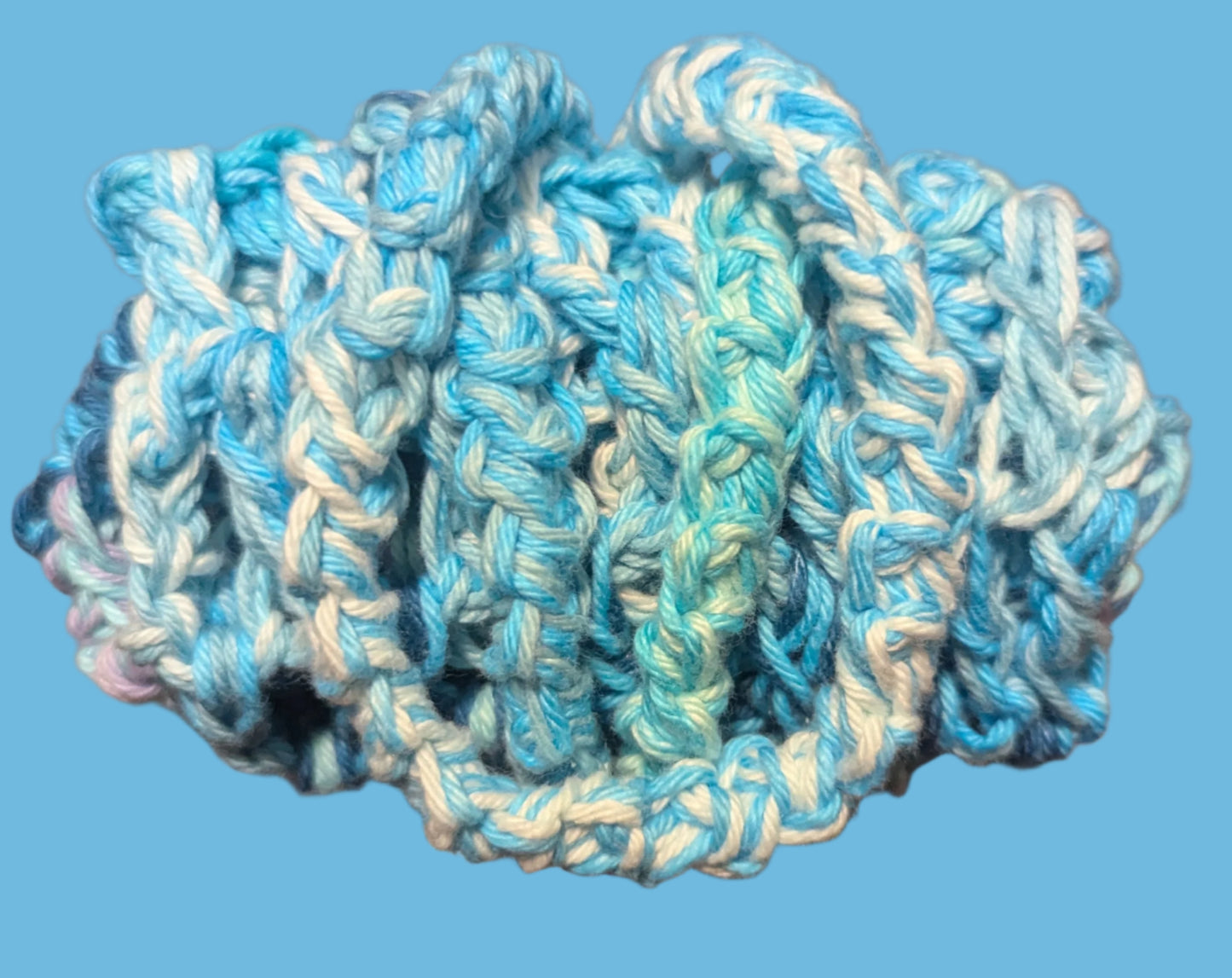Blue Purple & White Crochet 28oz/32 oz Water Bottle Holder