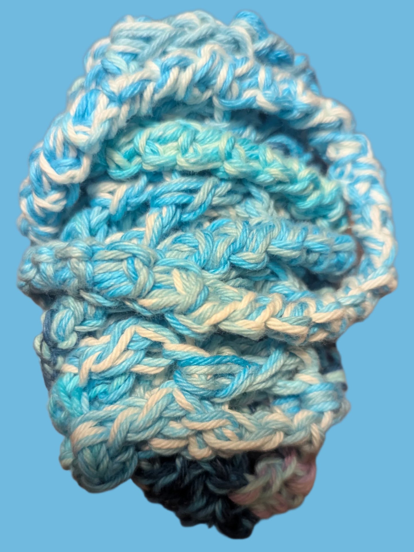 Blue Purple & White Crochet 28oz/32 oz Water Bottle Holder