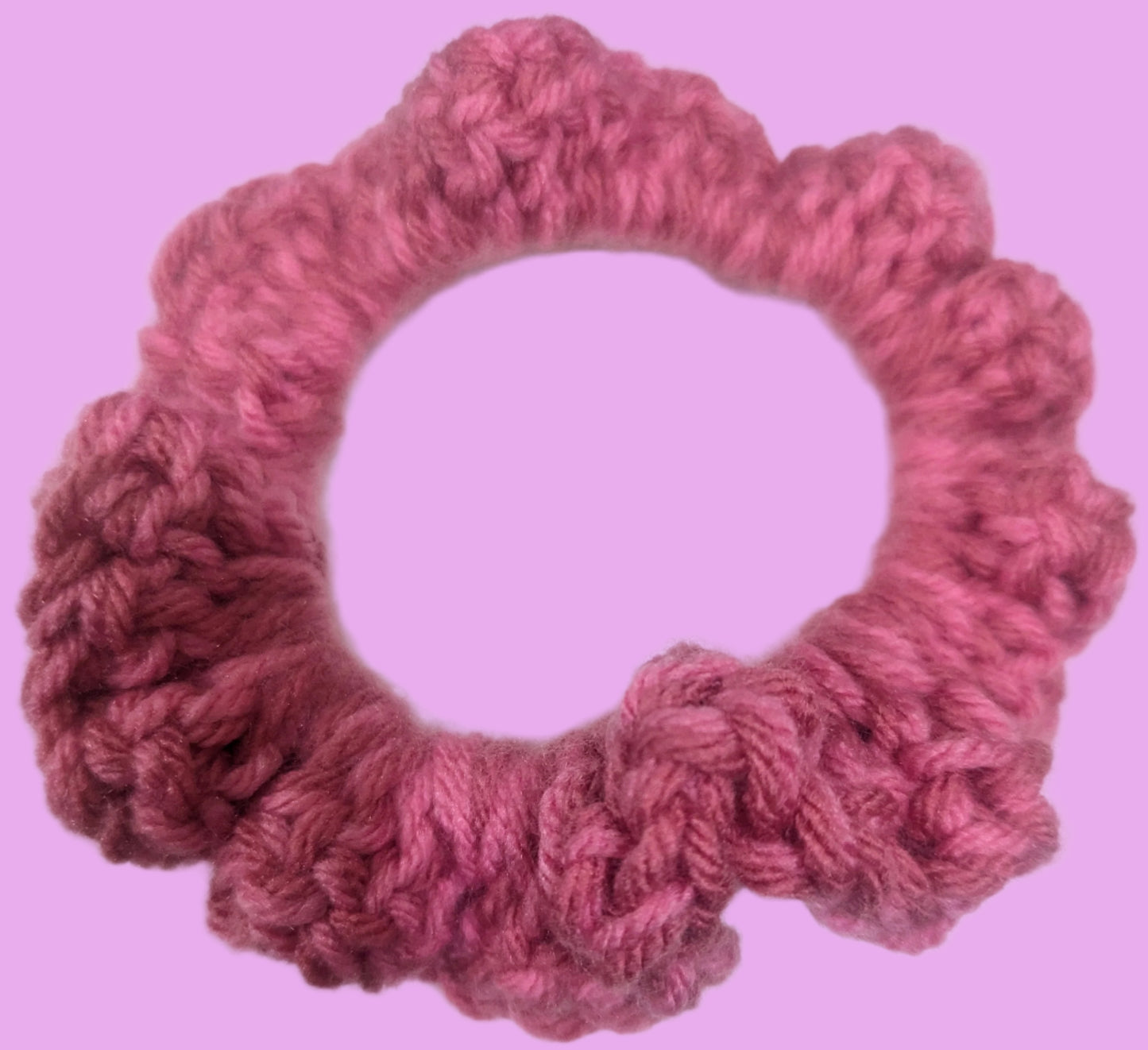 Pink Two-tone Crochet Scrunchie,Pink Two-Tone Crochet Scrunchie,Handmade Pink Two-Tone Scrunchie,Boho Pink Crochet Scrunchie,Two-Tone Hair Accessory,The Pink & White Crochet Hair Scrunchie,