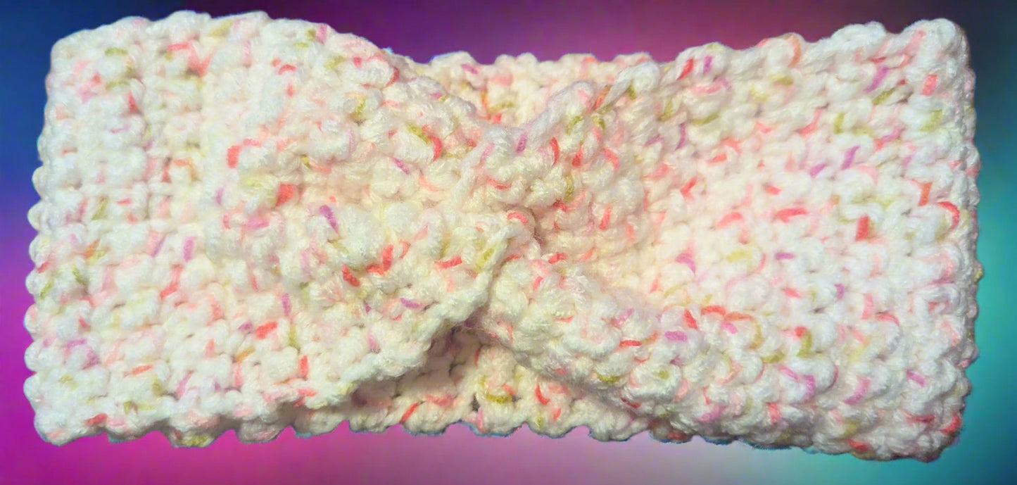 Multi-Color Crochet Headband - Handmade Floral Hair Accessory, hair accessories