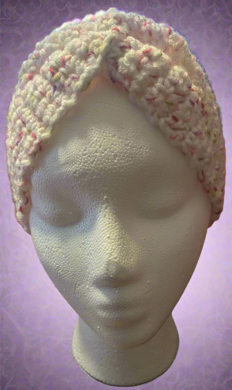 Multi-Color Crochet Headband - Handmade Floral Hair Accessory, hair accessories