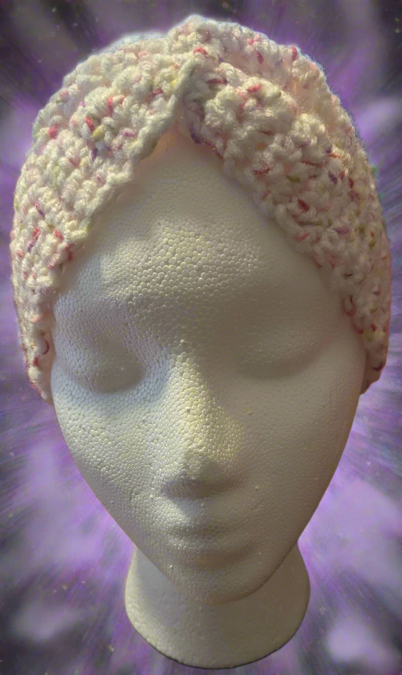 Pink/White/Green/Multi-color Crochet Headband