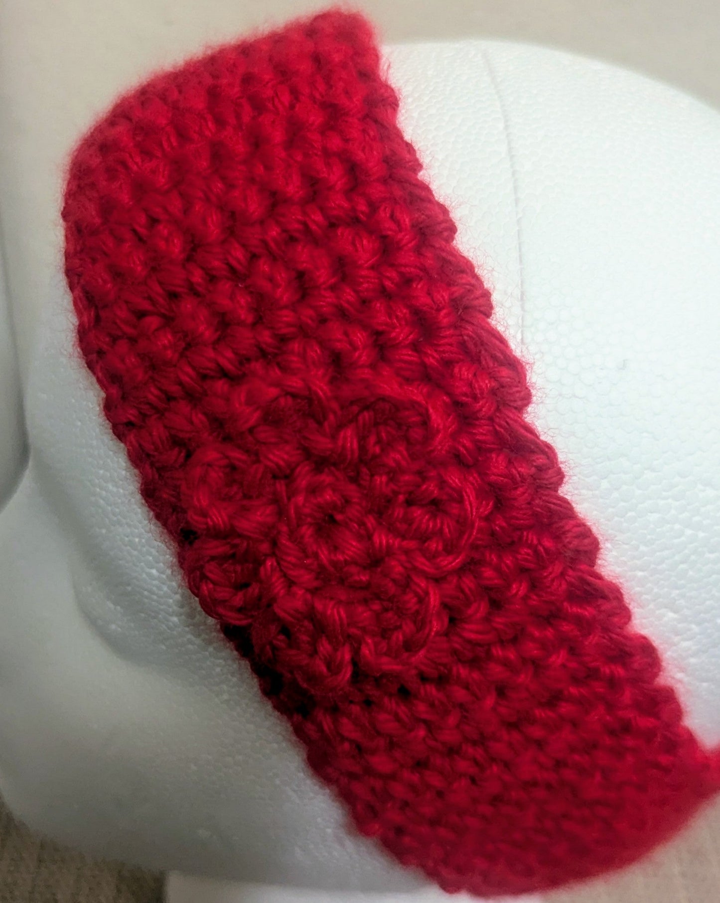 Red Flower Crochet Headband