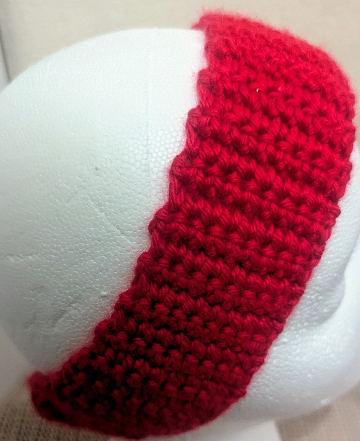 Red Flower Crochet Headband