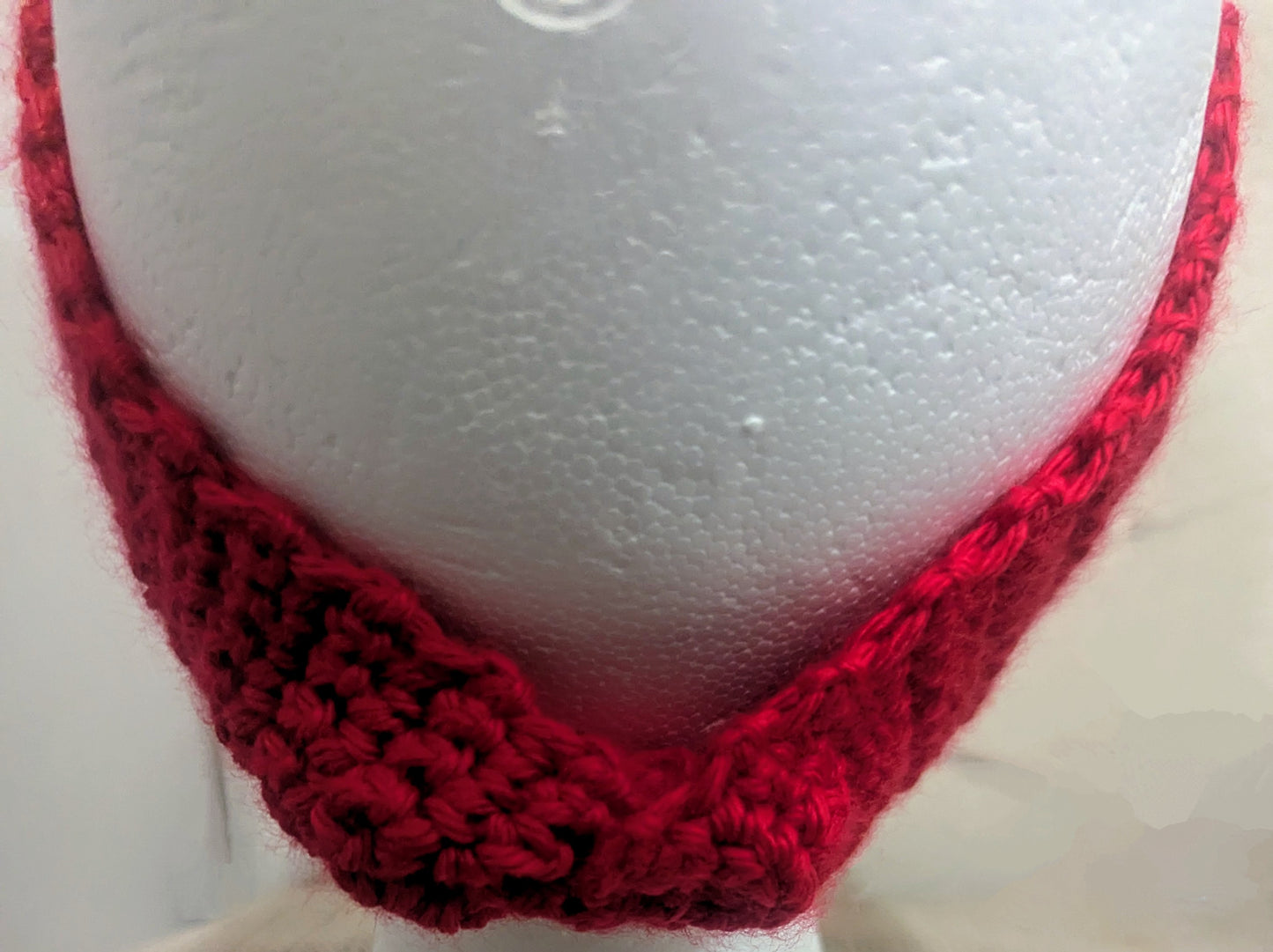 Red Flower Crochet Headband