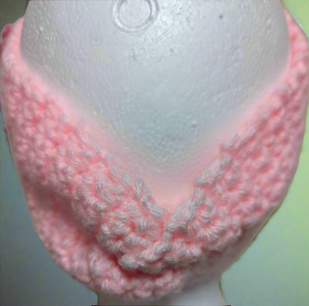Pink Flower Crochet Headband