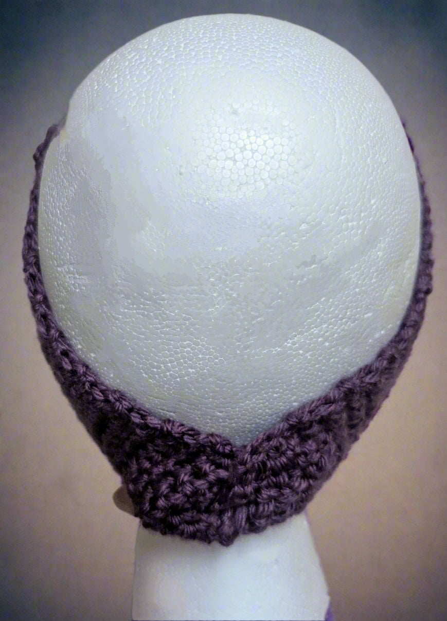 Purple Flower Crochet Headband