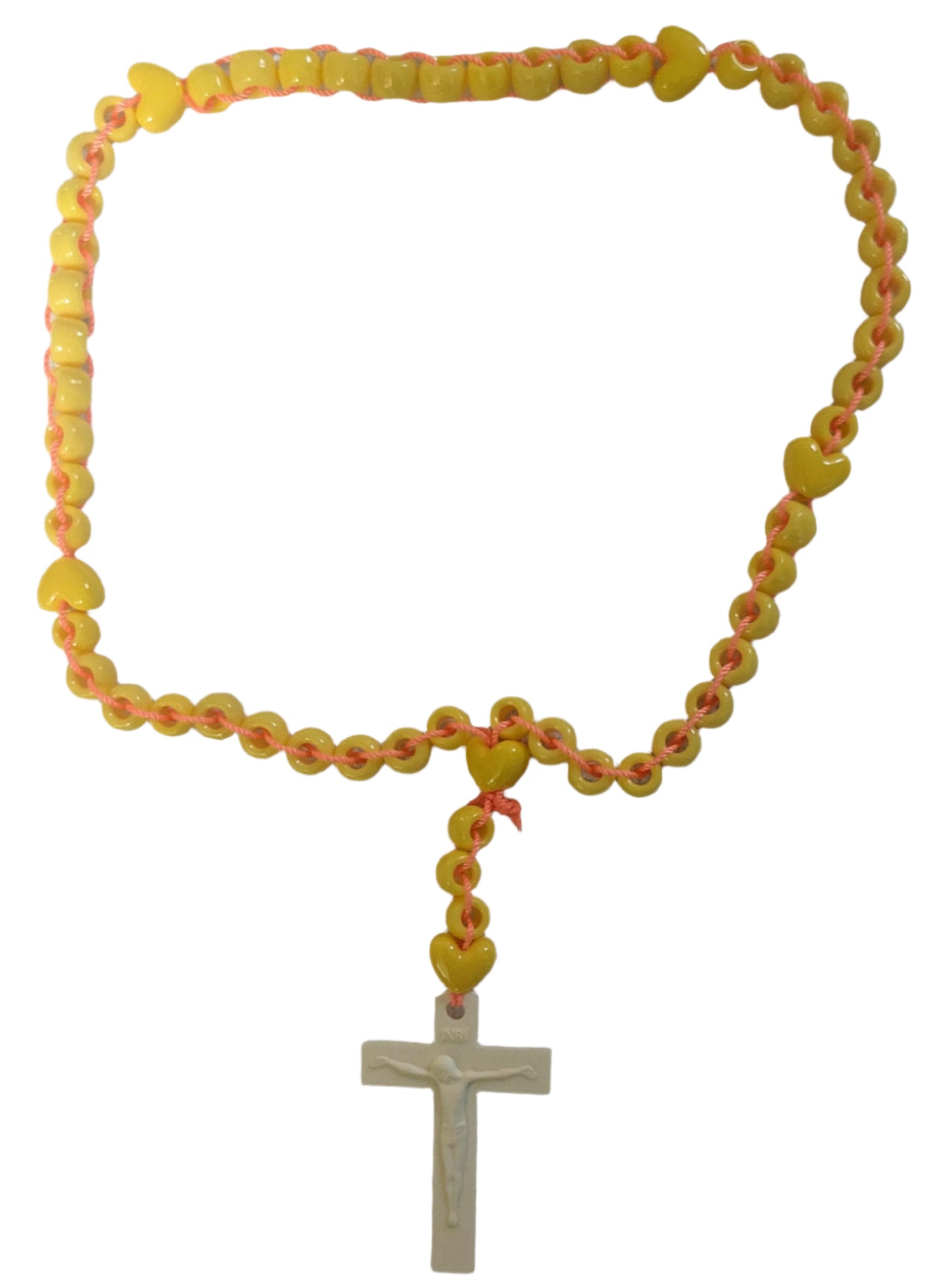 Yellow Rosary | Catholic Prayer Beads | First Communion & Confirmation Gift