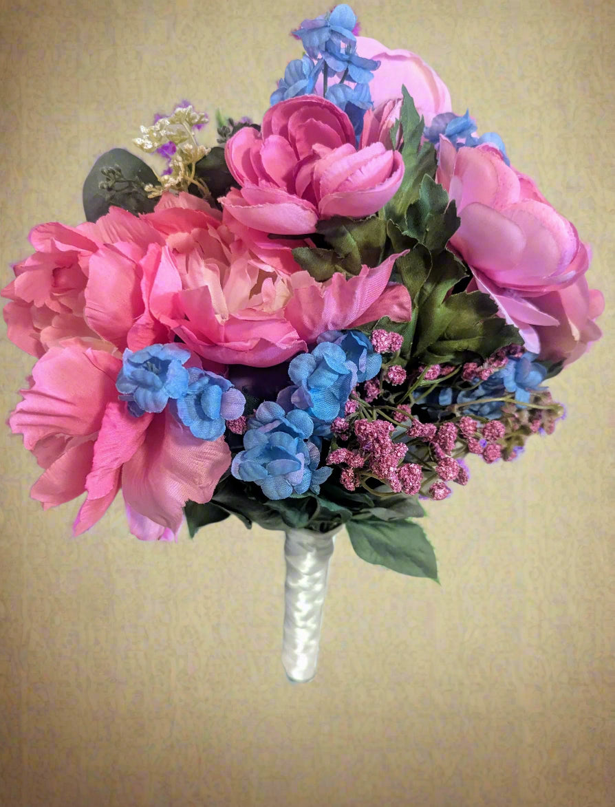 Peony Baby's Breath Flower Bouquet – Perfect for Any Occasion | Rustic Blush Bridal Bouquet | Classic Romantic Artificial Wedding Flowers, Wedding Bouquet, Wedding Flowers, Artificial Forever Blooms,bridal bouquet, bridal flowers, Home Decor