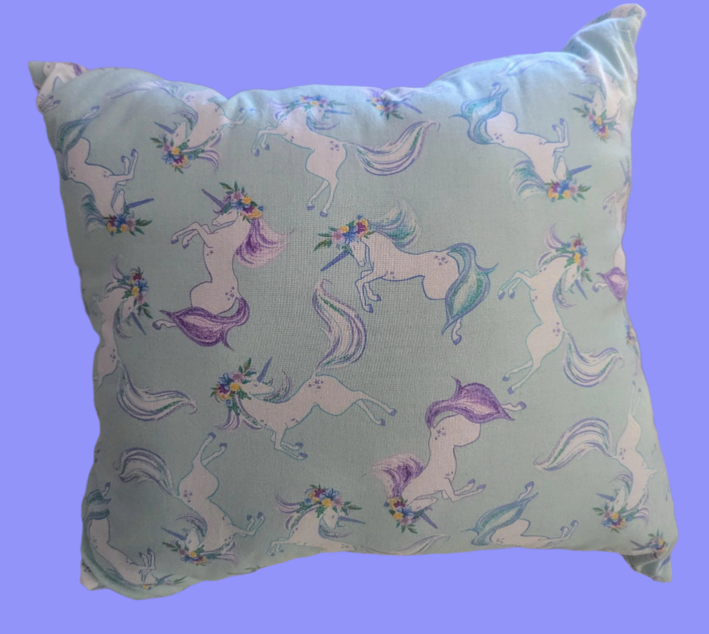 Unicorn Floral Reversible Pillow,Magical Girls Room Throw Pillow,Whimsical Kids Bedroom Decor,Decorative Pillow,Throw Pillow,Kids Pillow, Home Decor