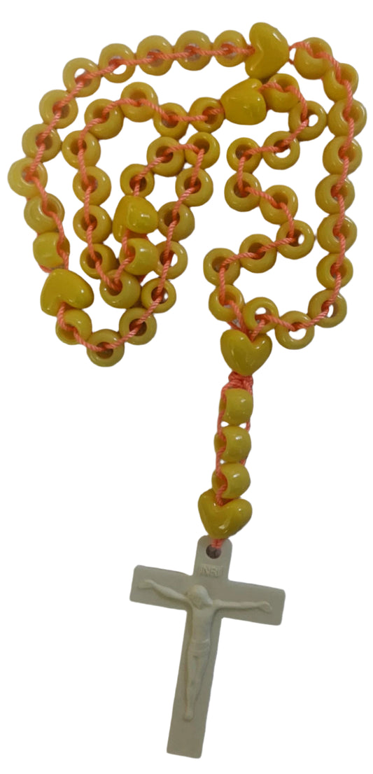 Yellow Rosary | Catholic Prayer Beads | First Communion & Confirmation Gift