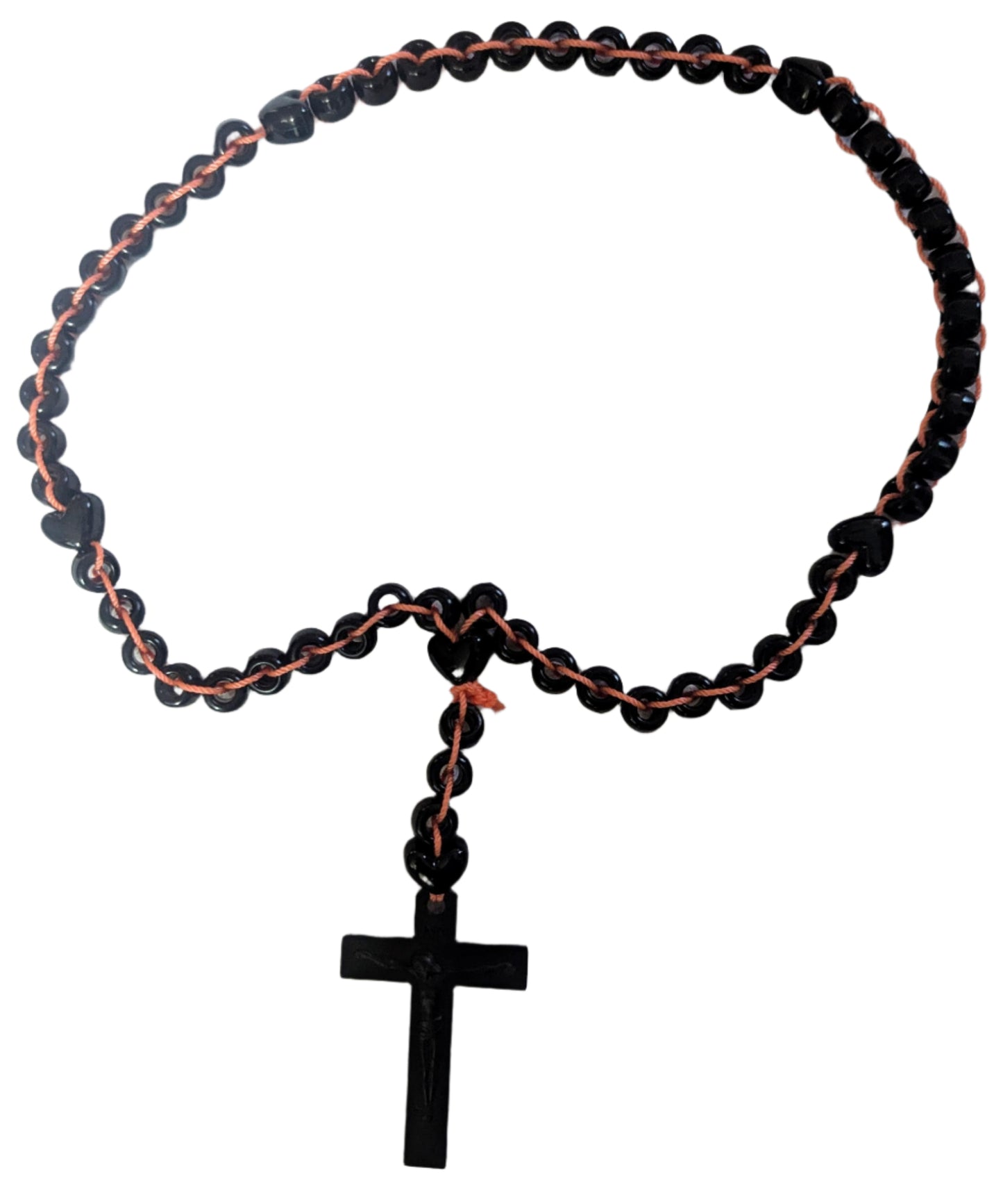 Black Rosary | Catholic Prayer Beads | Men's First Communion & Confirmation Gift