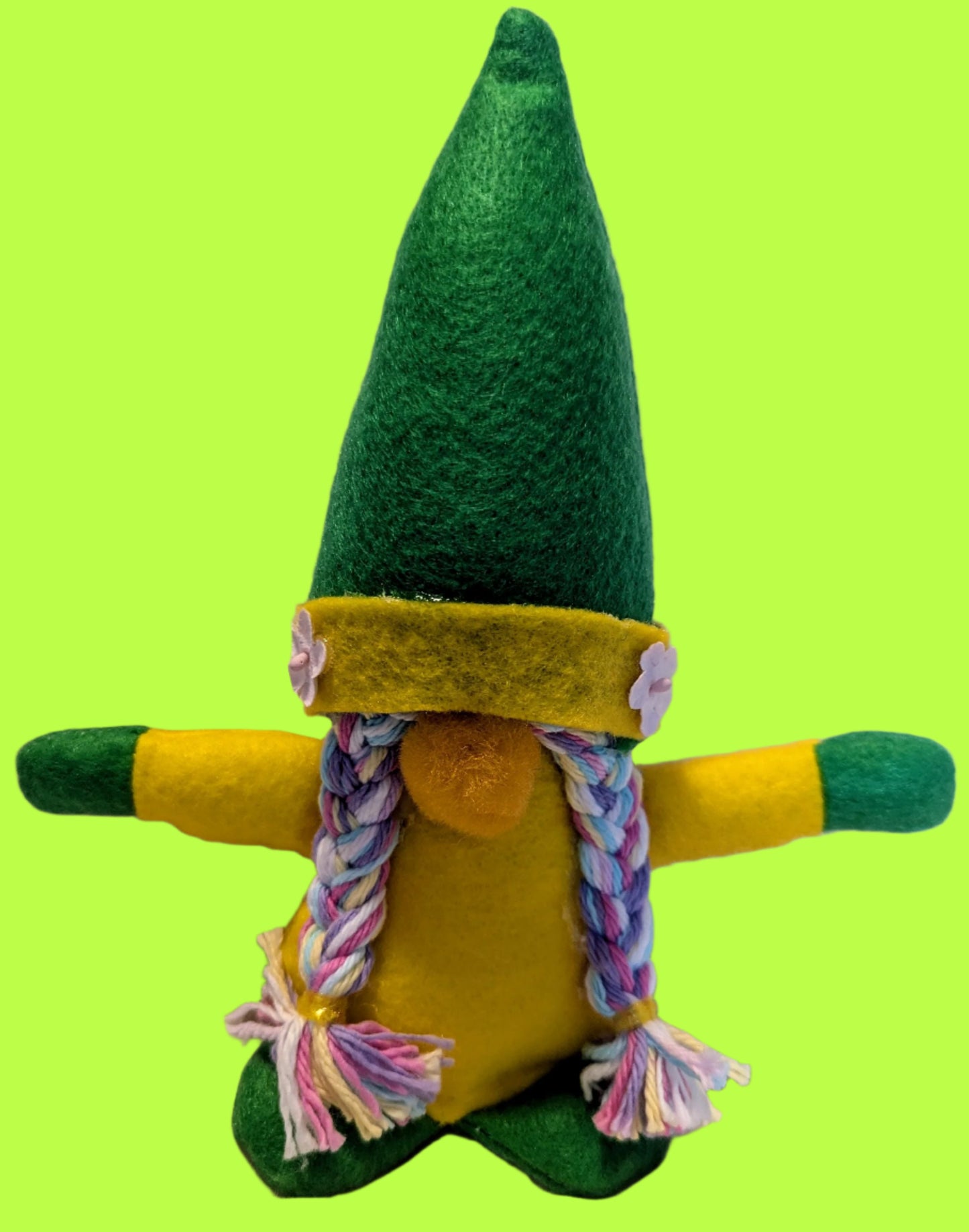 Yellow & Green Gnome | Spring Tiered Tray Decor | Cheerful Farmhouse Gnome Gift, Home Decor
