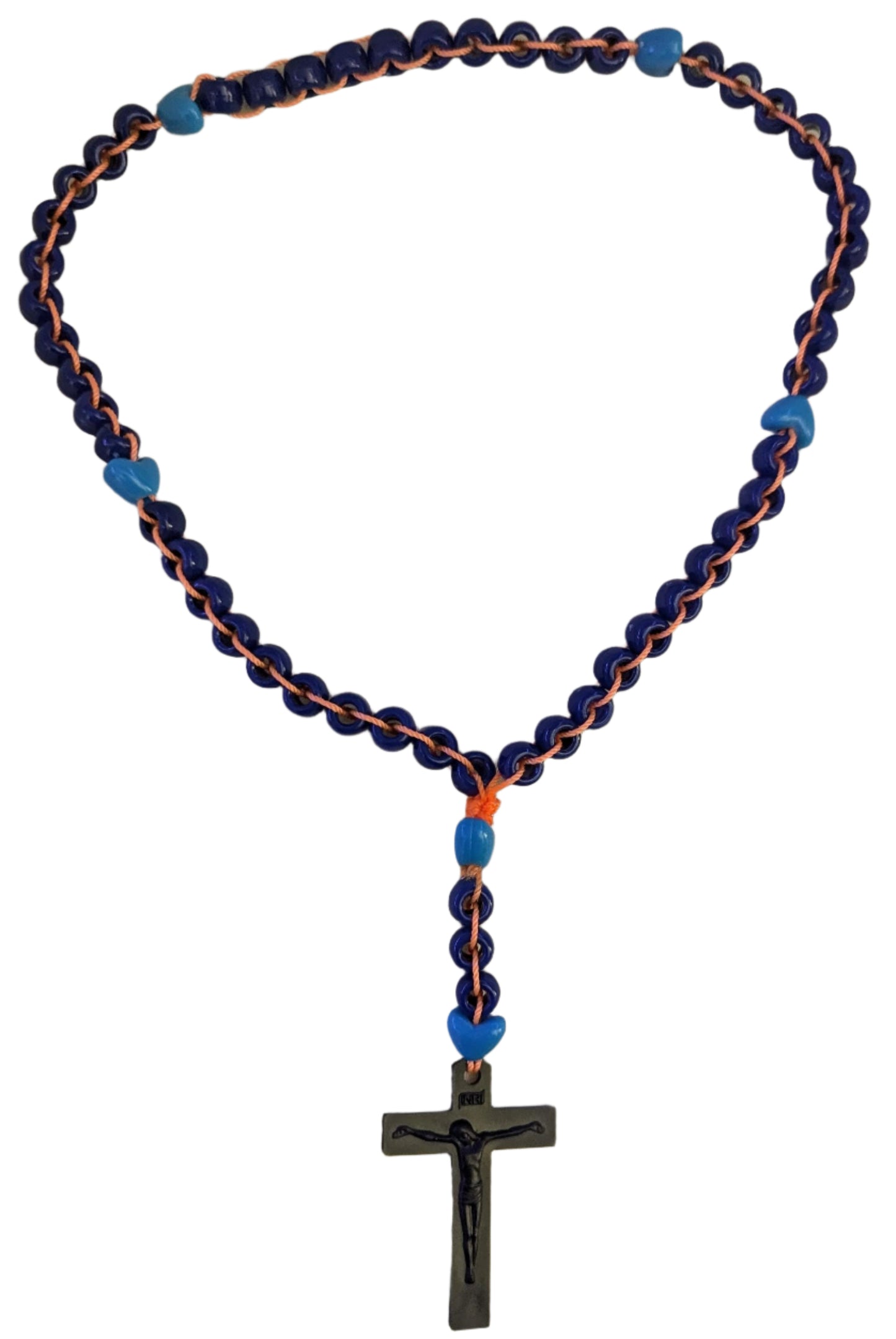 Dark Blue Rosary | Catholic Prayer Beads | First Communion Confirmation Gift for Him/Her