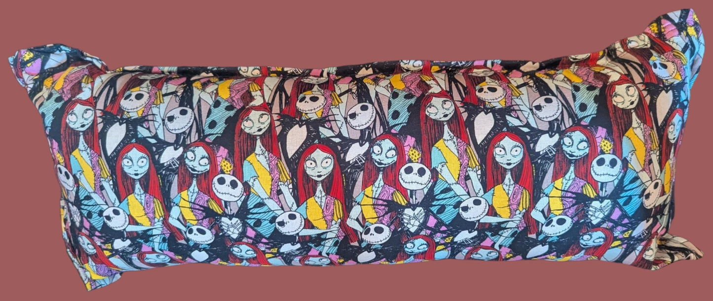 Jack and Sally Pillow | Nightmare Before Christmas Throw Pillow | Disney Gothic Home Decor,Gothic Decor, Disney Spooky Pillow, Home Decor