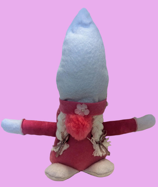 Pink and White Gnome | Farmhouse Tiered Tray Decor | Cute Gnome Gift, Home Decor