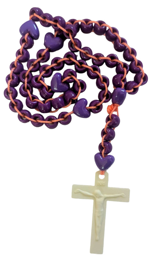 Purple Rosary | Catholic Prayer Beads | First Communion & Confirmation Gift