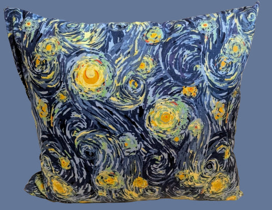 Celestial Starry Night Pillow | Van Gogh Inspired Art Decor | Modern Abstract Blue Yellow Gift,night sky pillow,sofa pillow,celestial pillow, Home Decor