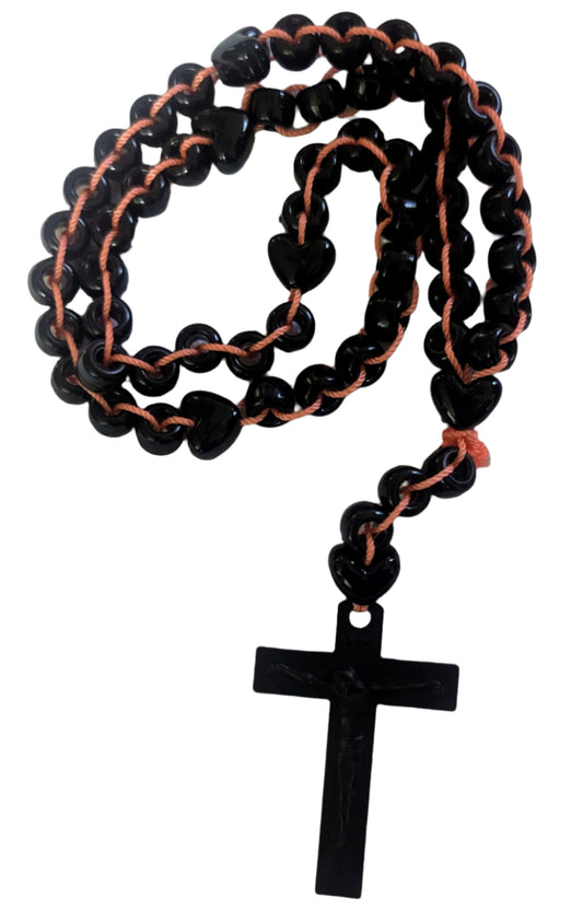 Black Rosary | Catholic Prayer Beads | Men's First Communion & Confirmation Gift