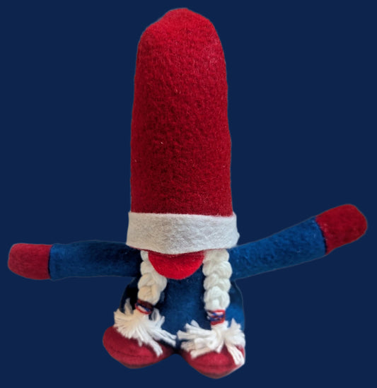 Red, White & Blue Patriotic Gnome | 4th of July Tiered Tray Decor | American Farmhouse Home Accent, Home Decor