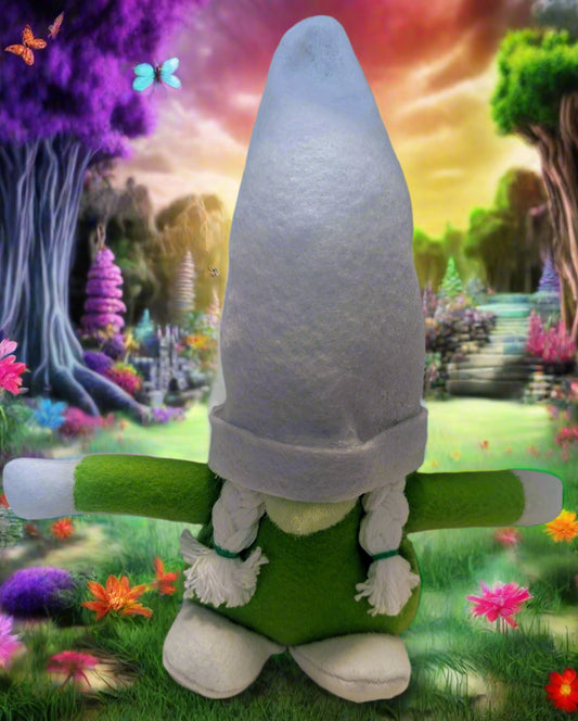 Enchanted Green & White Gnome