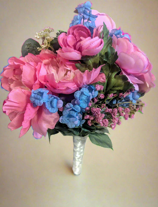 Peony Baby's Breath Flower Bouquet – Perfect for Any Occasion | Rustic Blush Bridal Bouquet | Classic Romantic Artificial Wedding Flowers, Wedding Bouquet, Wedding Flowers, Artificial Forever Blooms,bridal bouquet, bridal flowers, Home Decor