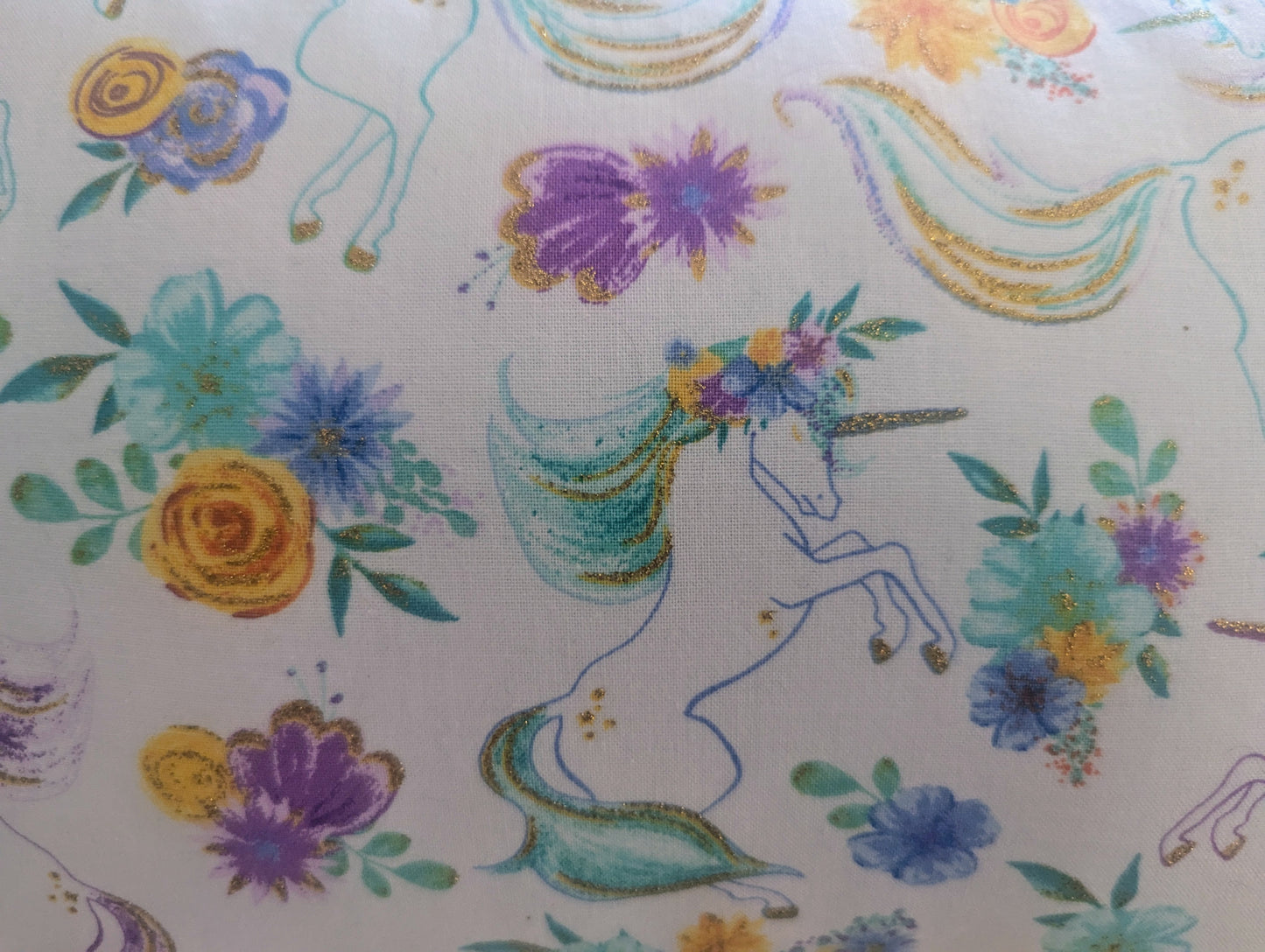 Unicorn Reversible Glittery Throw Pillow,  Magical Unicorn & Leaf Pattern Accent Pillow,  Sparkly Reversible Unicorn Decorative Pillow,
