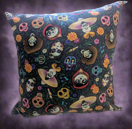 Disney Pixar Coco Throw Pillow,  Coco "Remember Me" Decorative Pillow,  Vibrant Disney Coco Accent Pillow, Disney Throw Pillow