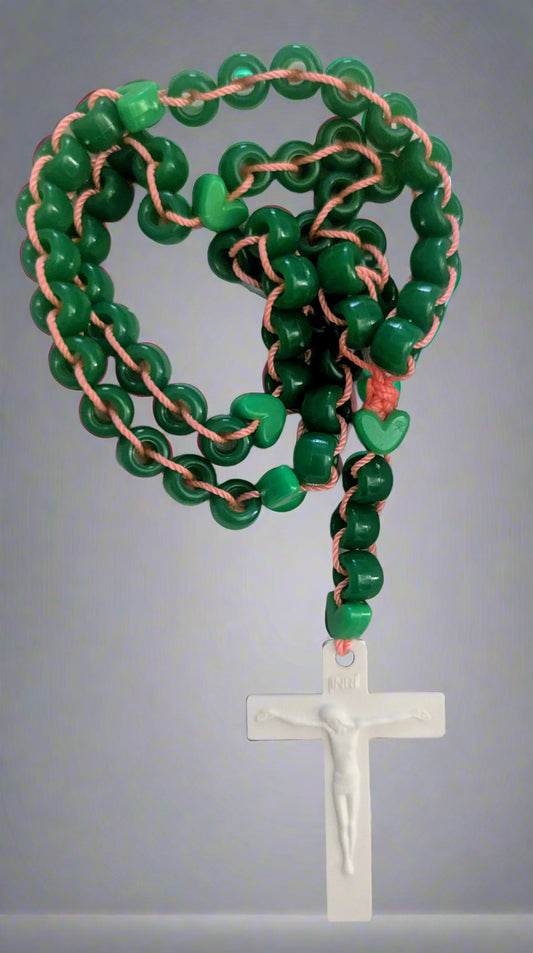 Green Rosary | Catholic Prayer Beads | First Communion & Confirmation Gift