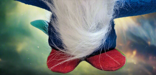 Patriotic Red, White, Blue, Gnome | Handmade Red, White & Blue Decor with white beard