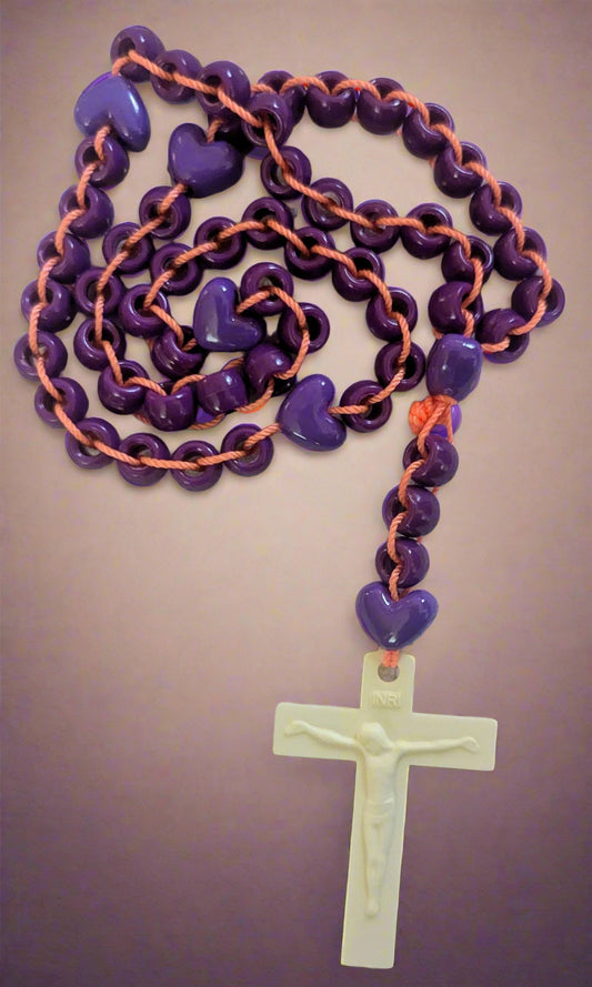 Purple Rosary | Catholic Prayer Beads | First Communion & Confirmation Gift