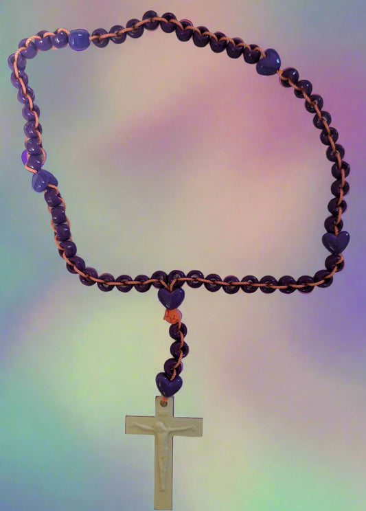 Purple Rosary | Catholic Prayer Beads | First Communion & Confirmation Gift