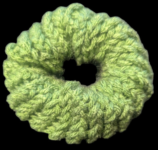 Green Ombre Knit Scrunchie, Green Ombre Knit Scrunchie, Handmade Forest Green Ombre Scrunchie, Boho Green Ombre Hair Tie, The Evergreen Knit Scrunchie,