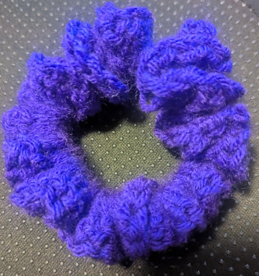 Purple Crochet Scrunchie, Purple Crochet Scrunchie, Handmade Purple Scrunchie, The Lavender Fields Crochet Scrunchie, Boho Purple Crochet Hair Tie,
